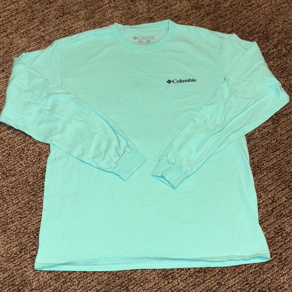 Columbia Men's Aqua Long Sleeve Shirt